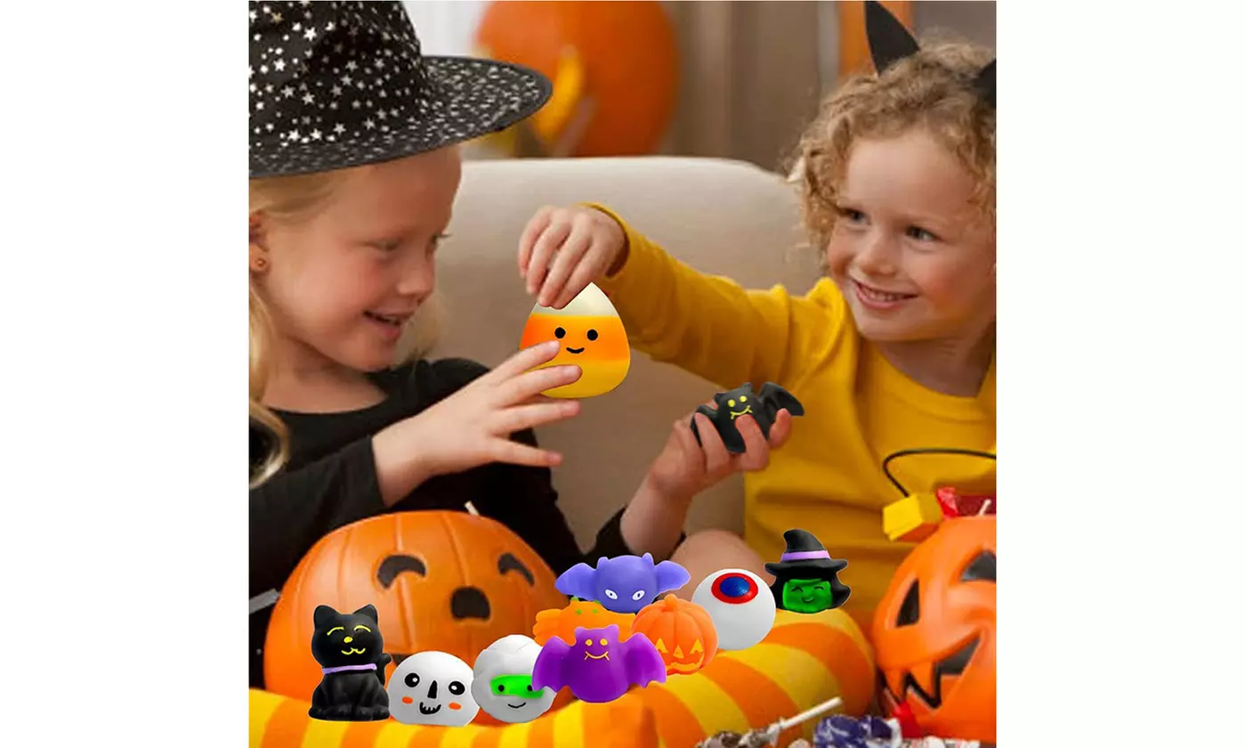 24PCS Halloween Squishies Toys Kawaii Cute Squishy Stress Reliever Anxiety Toys - Second Medium