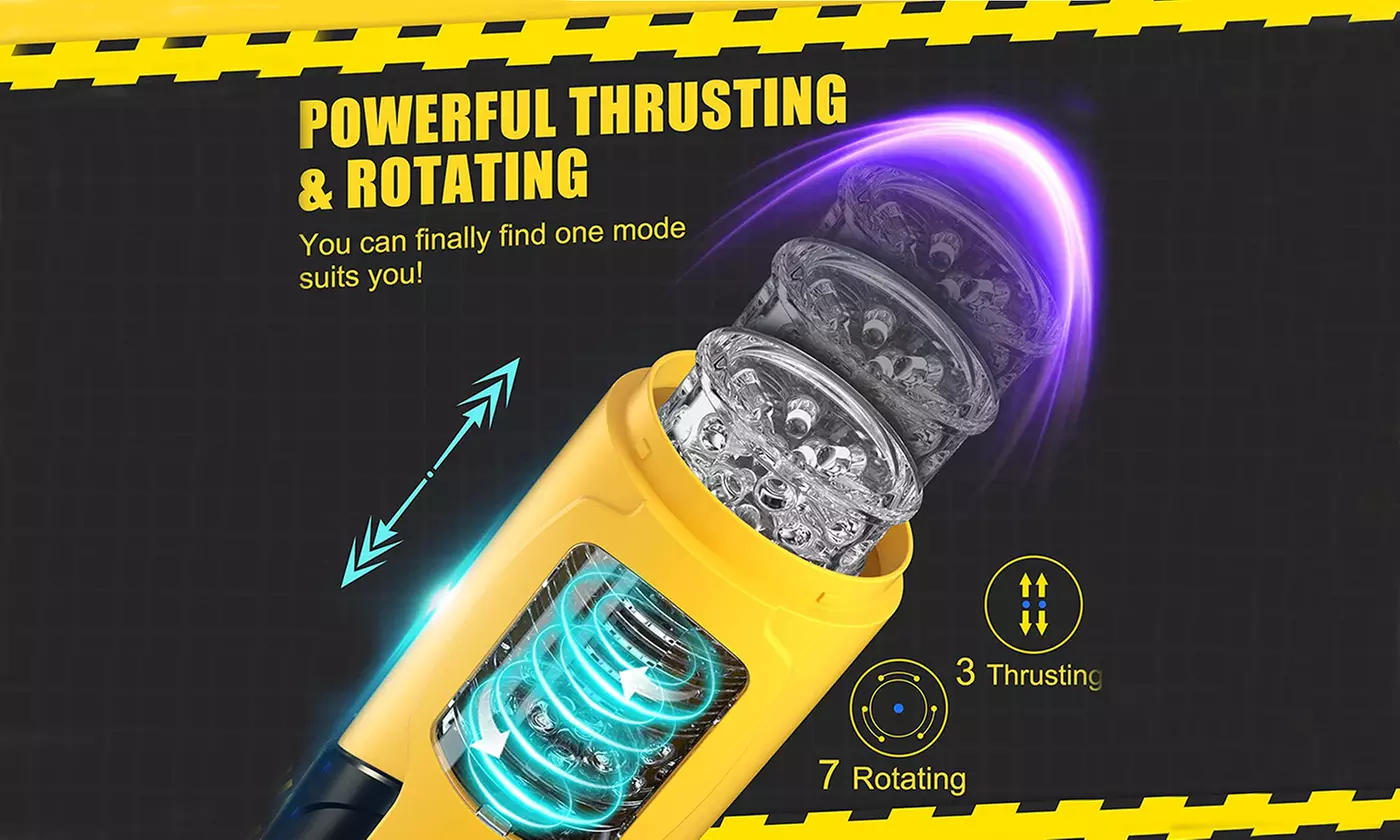 Electric Pocket Stroker with 7 Rotating Modes Stimulation Masturbator 