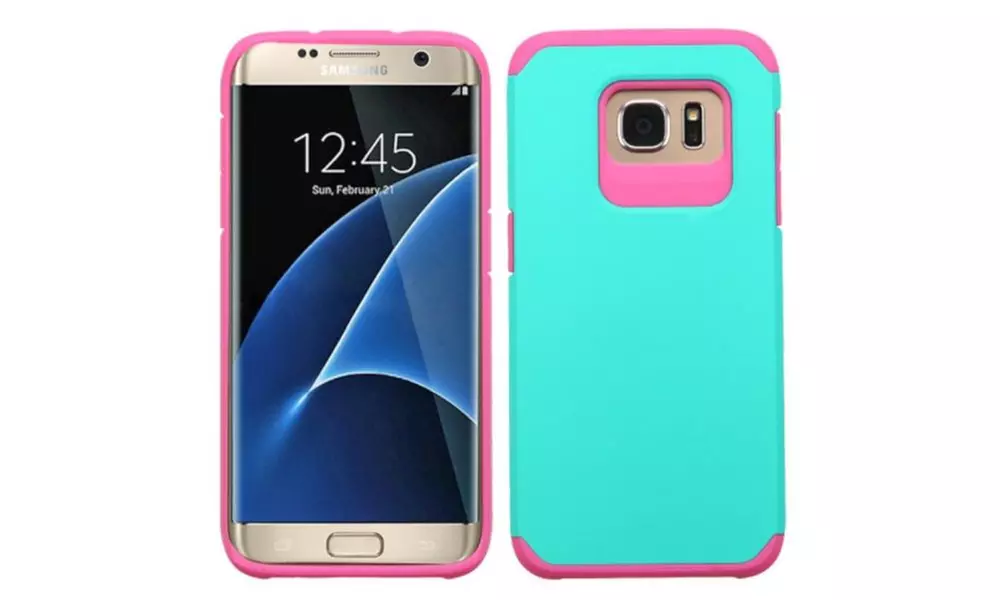 Insten Hard Dual Layer Silicone Skin Case Cover For Samsung Galaxy S7 Edge - Primary Image