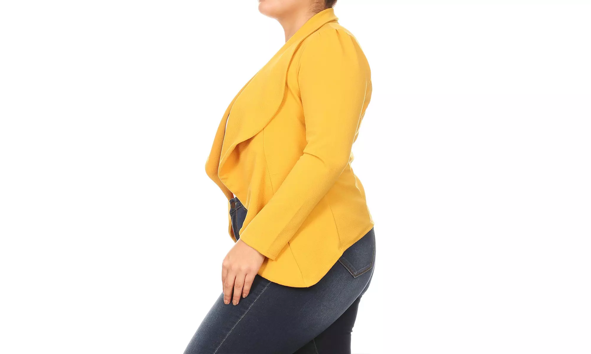 MOA Collection Womens Open Front Blazer with Plus Size