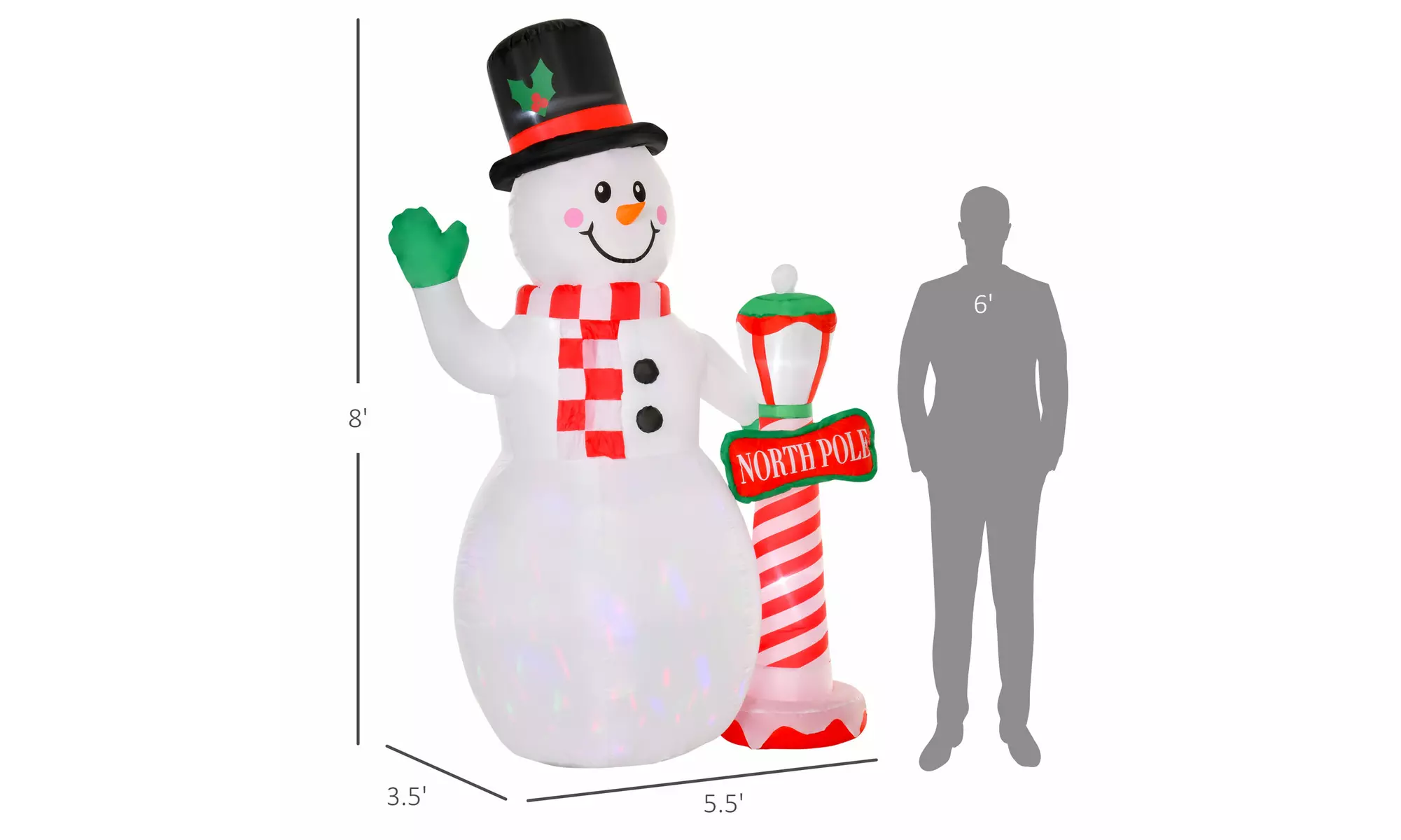 Snowman Inflatable outdoor Lawn Yard Xmas Decor
