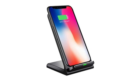 LAX Gadgets Qi Fast Wireless Charger Rapid Charging Stand Single