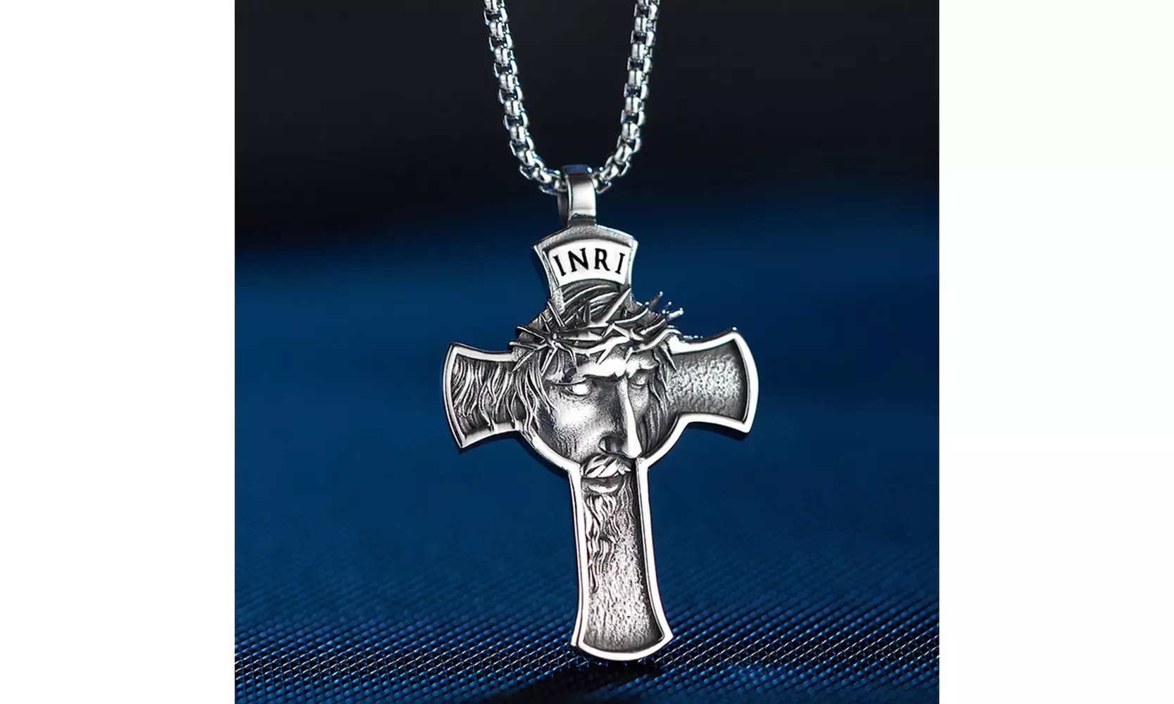 US 1-2 Pack Stainless Steel Necklace Jesus Crucifix Cross Mens Celtic Orthodox
