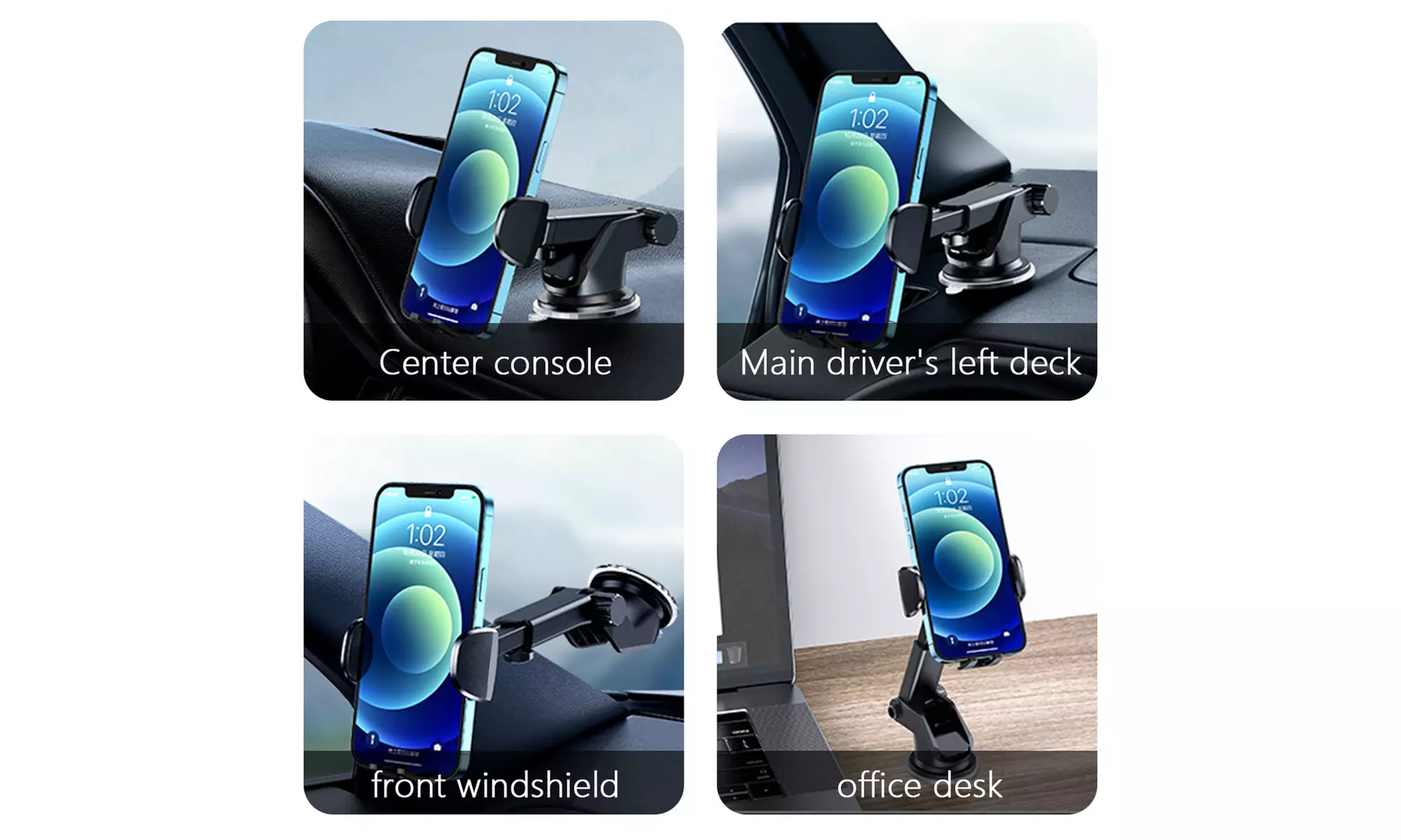 360 Degree Universal Gravity Car Windshield Mount Holder for Cell Phone GPS