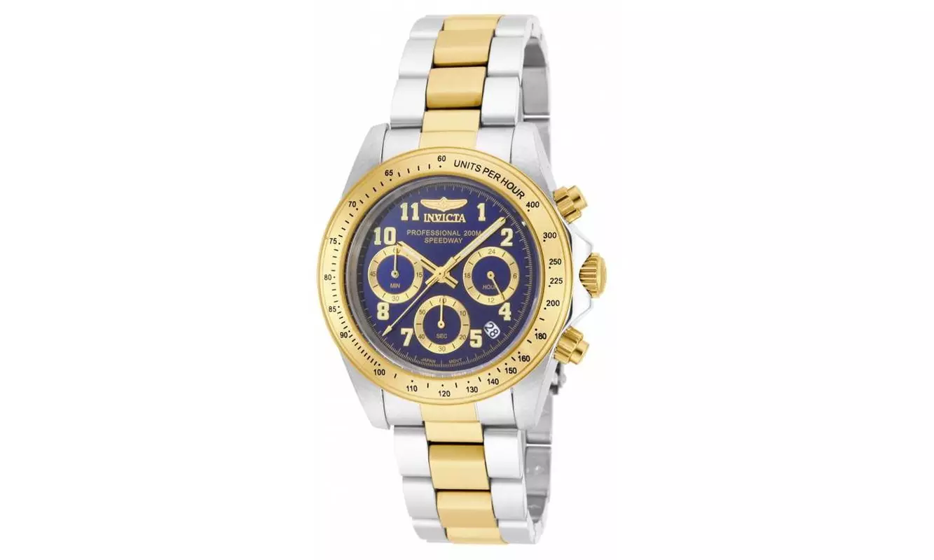 Invicta 17028 Men's Speedway Chronograph Blue Dial Two Tone Steel Dive Watch - Primary Image