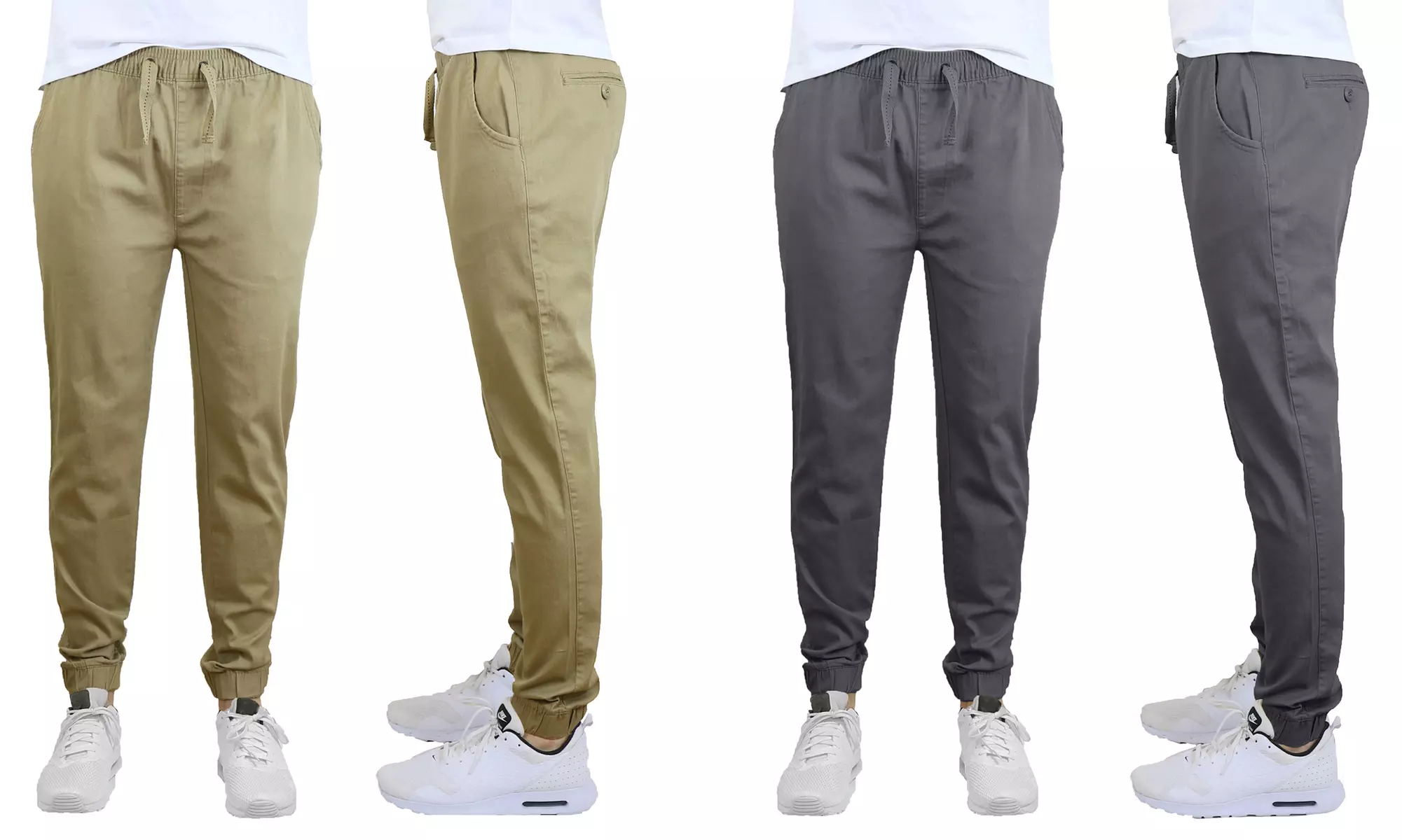 2-Pack Galaxy By Harvic Men's Classic Cotton Stretch Twill Jogger (S-2XL)