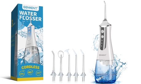 Rechargeable Sonic Electric Toothbrush And Portable Water Dental Flosser Set White