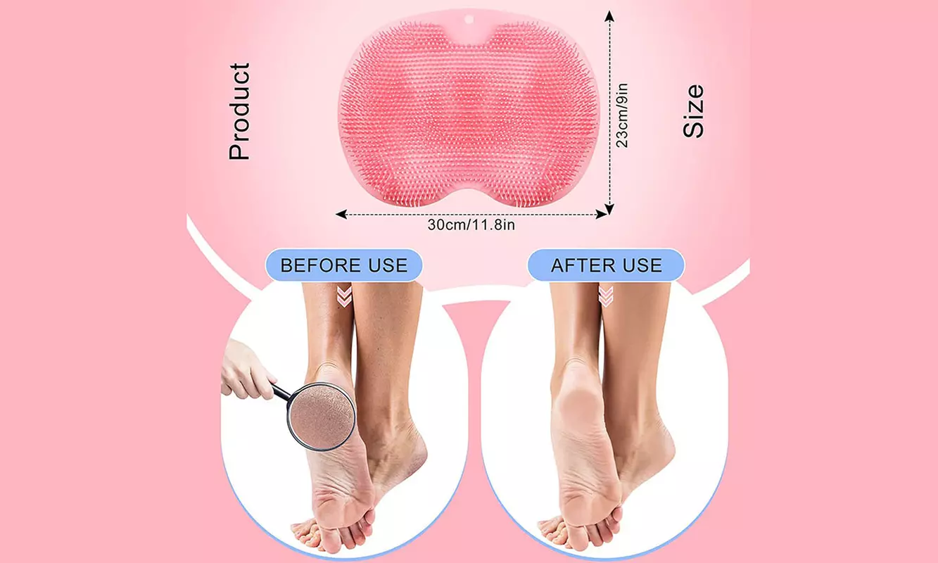 Shower Foot Back Exfoliating Massager Scrubber Mat with Non-Slip Suction Cups