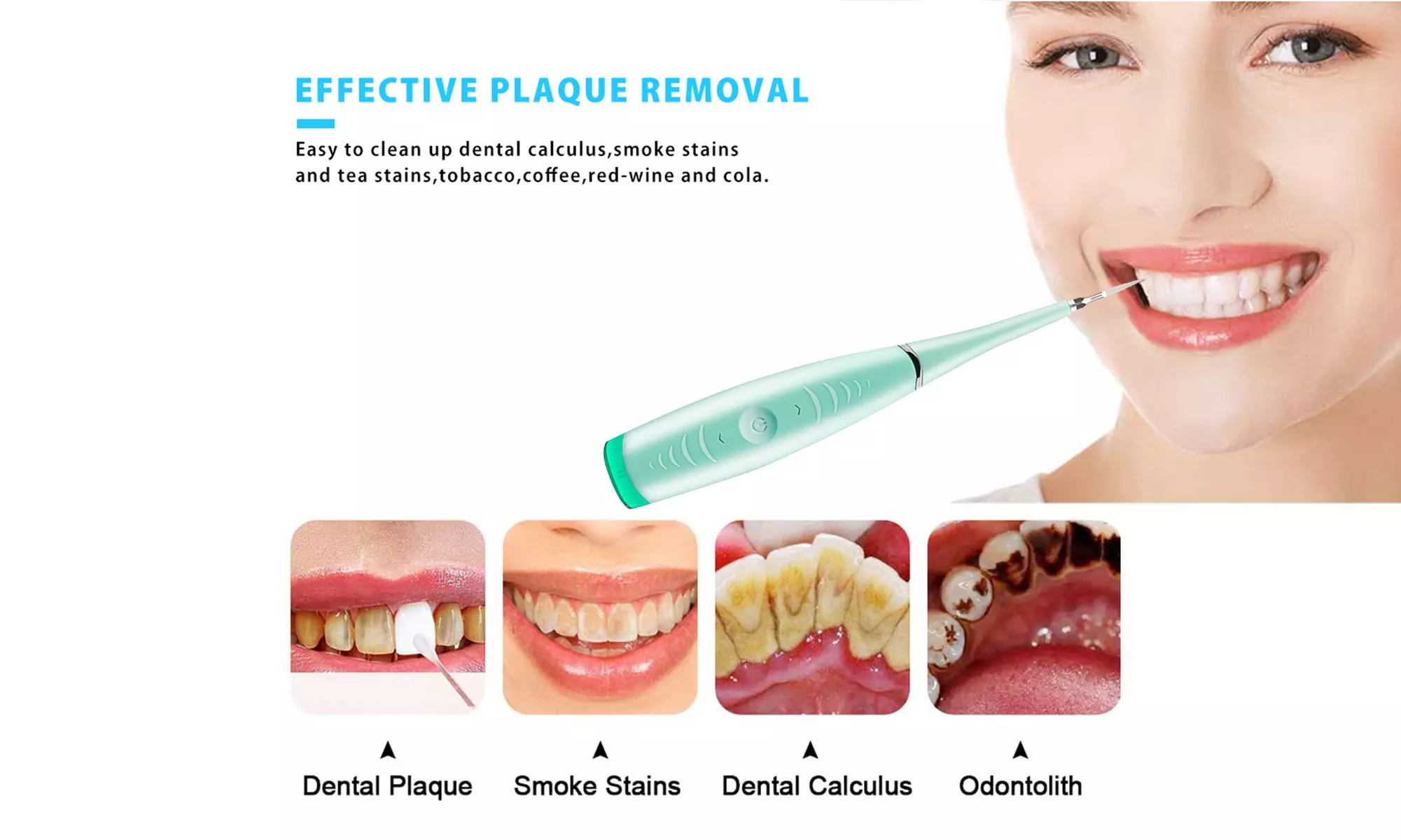 Coconut Oil Pulling and Electric Sonic Dental Scaler Set for Fresh Breath