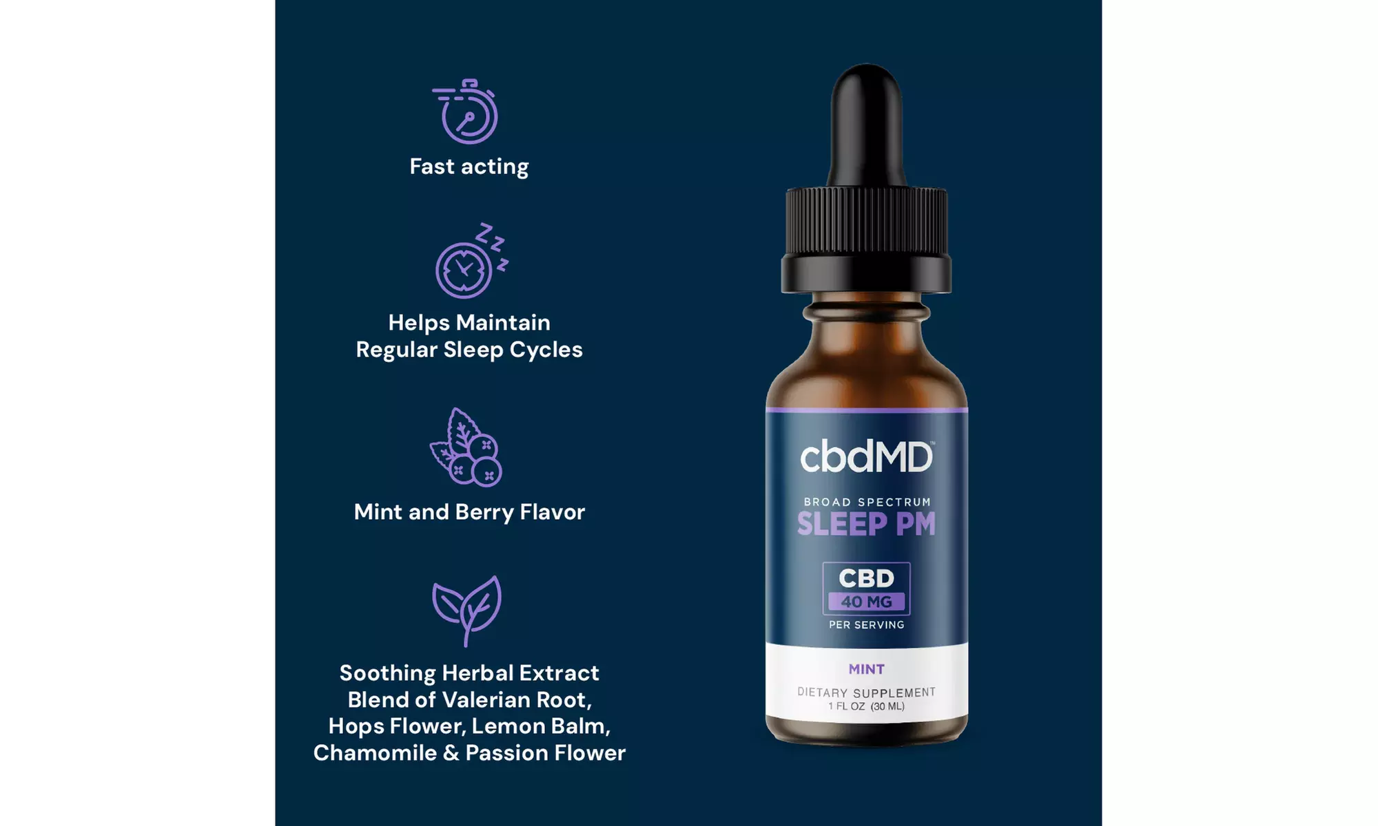 cbdMD Night Time Essentials (Gummies, Tinctures, Capsules) - Multiple Strengths 