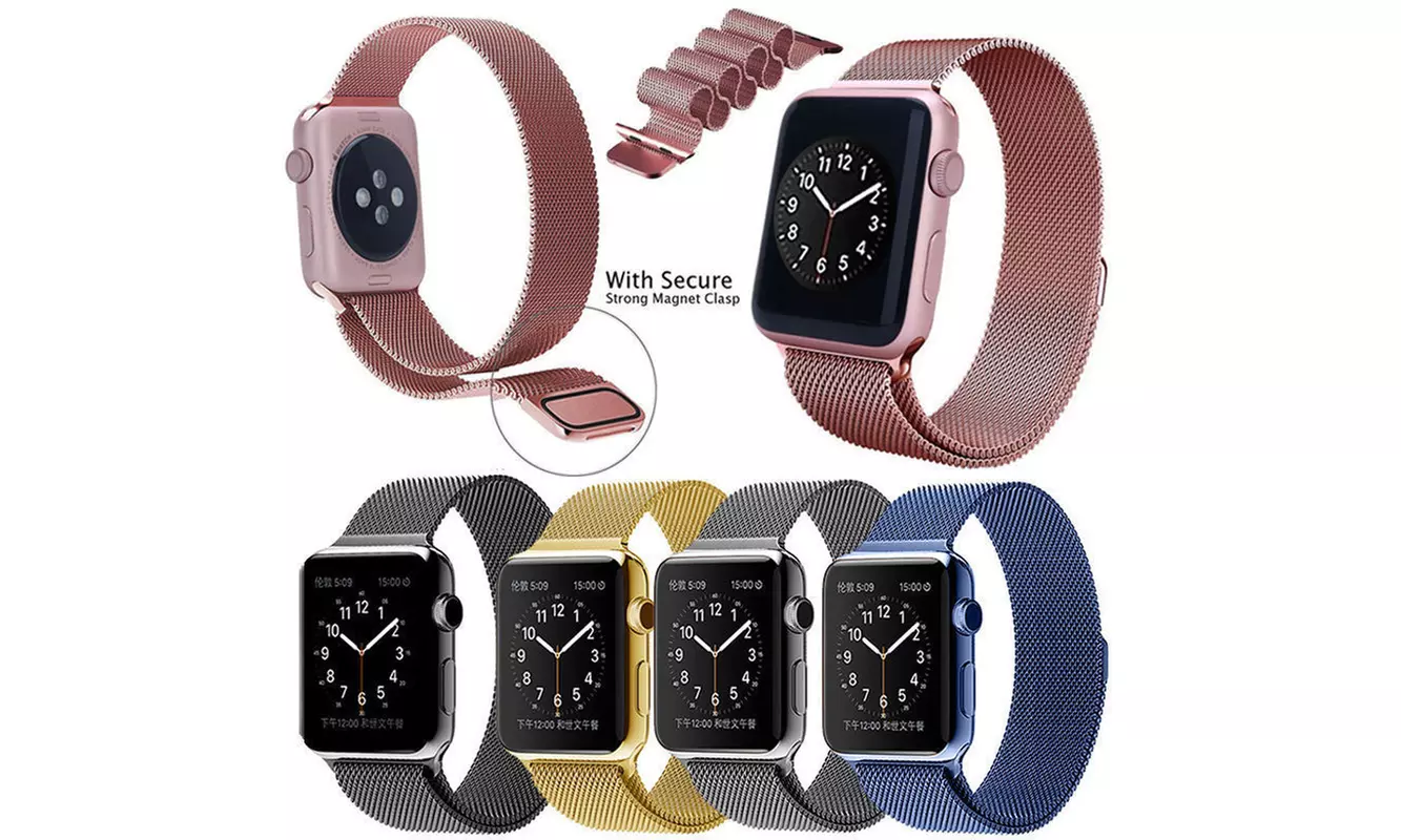 Magnetic Loop Mesh Milanese Wristband Stainless Steel Strap For Apple Watch - Primary Image