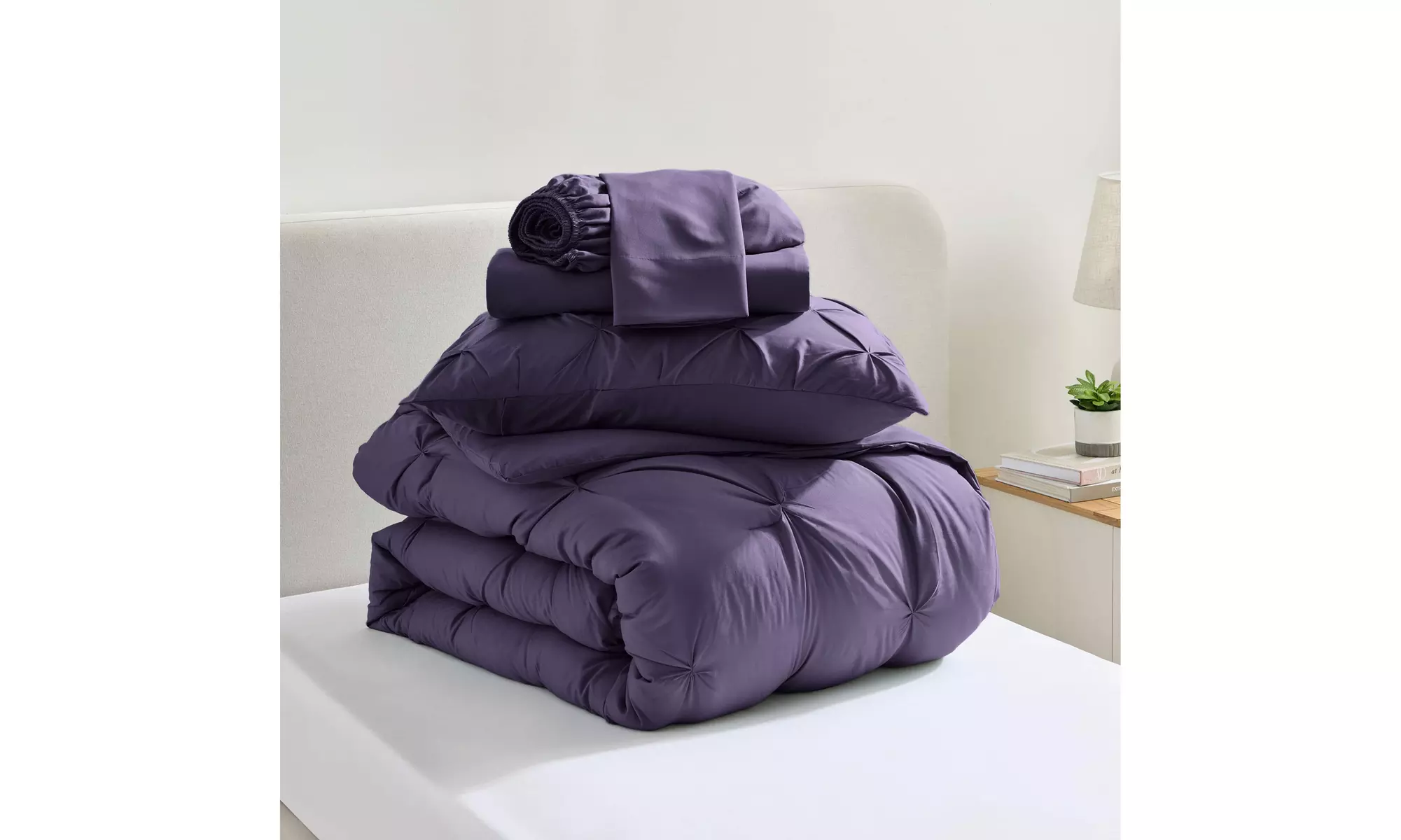 Nestl 5-7Pc Pinch Pleat  Bed in a Bag Set
