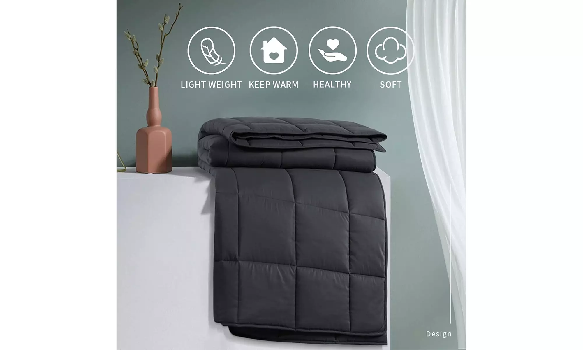HOMBYS Oversized King Comforter 128 x 120, Super King - Second Medium
