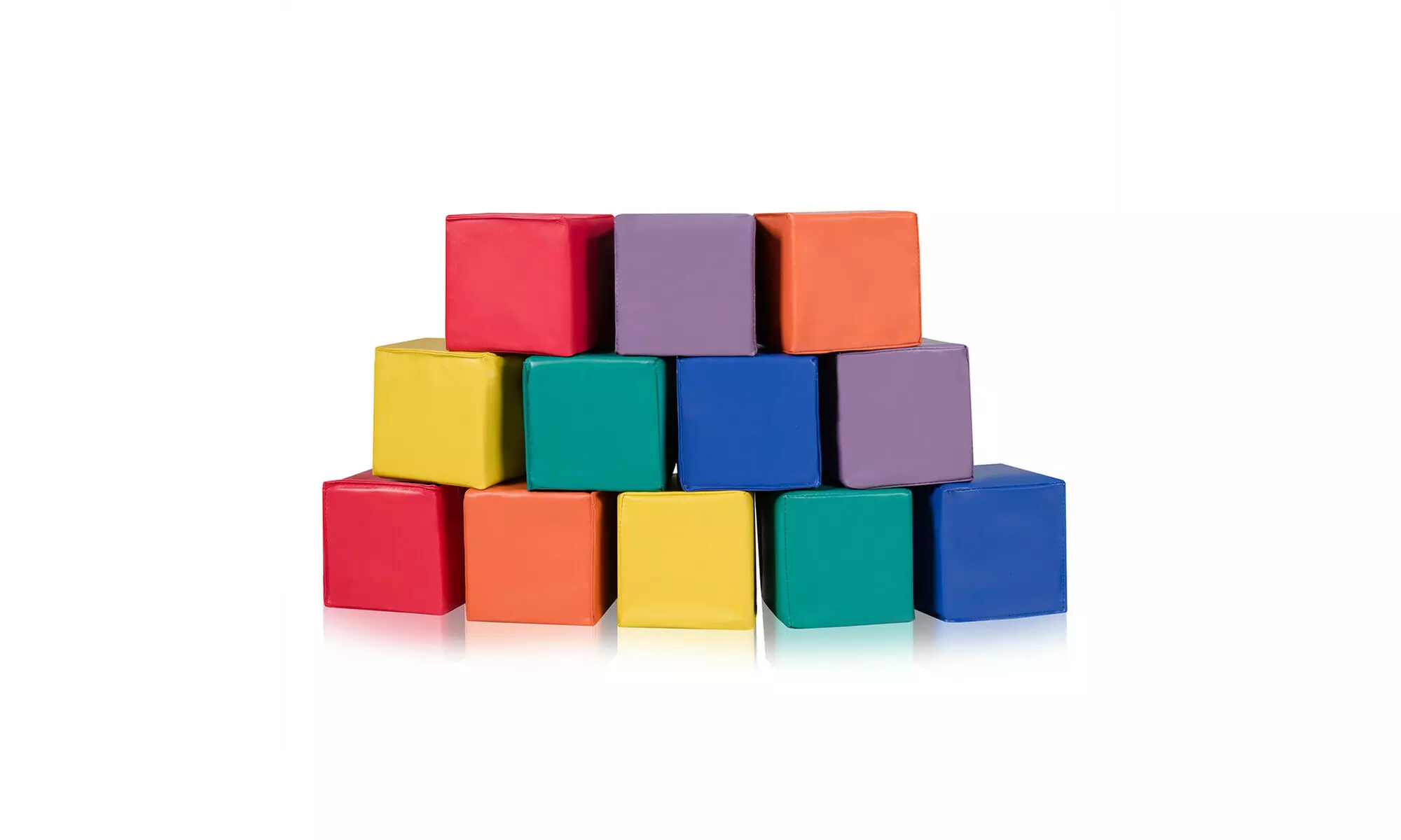 Costway 12-Piece 5.5" Soft Foam Building Blocks Colorful Play set For Toddlers - Primary Image