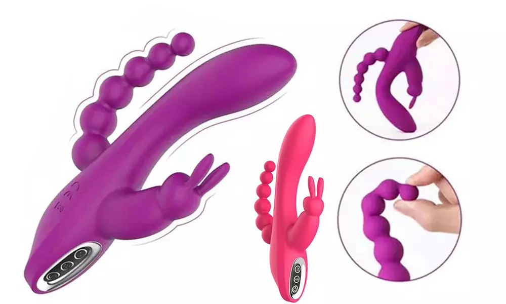 3 In 1 Rabbit Vibrator Clitoral Stimulator Rechargeable Adult Sex Toys - Primary Image