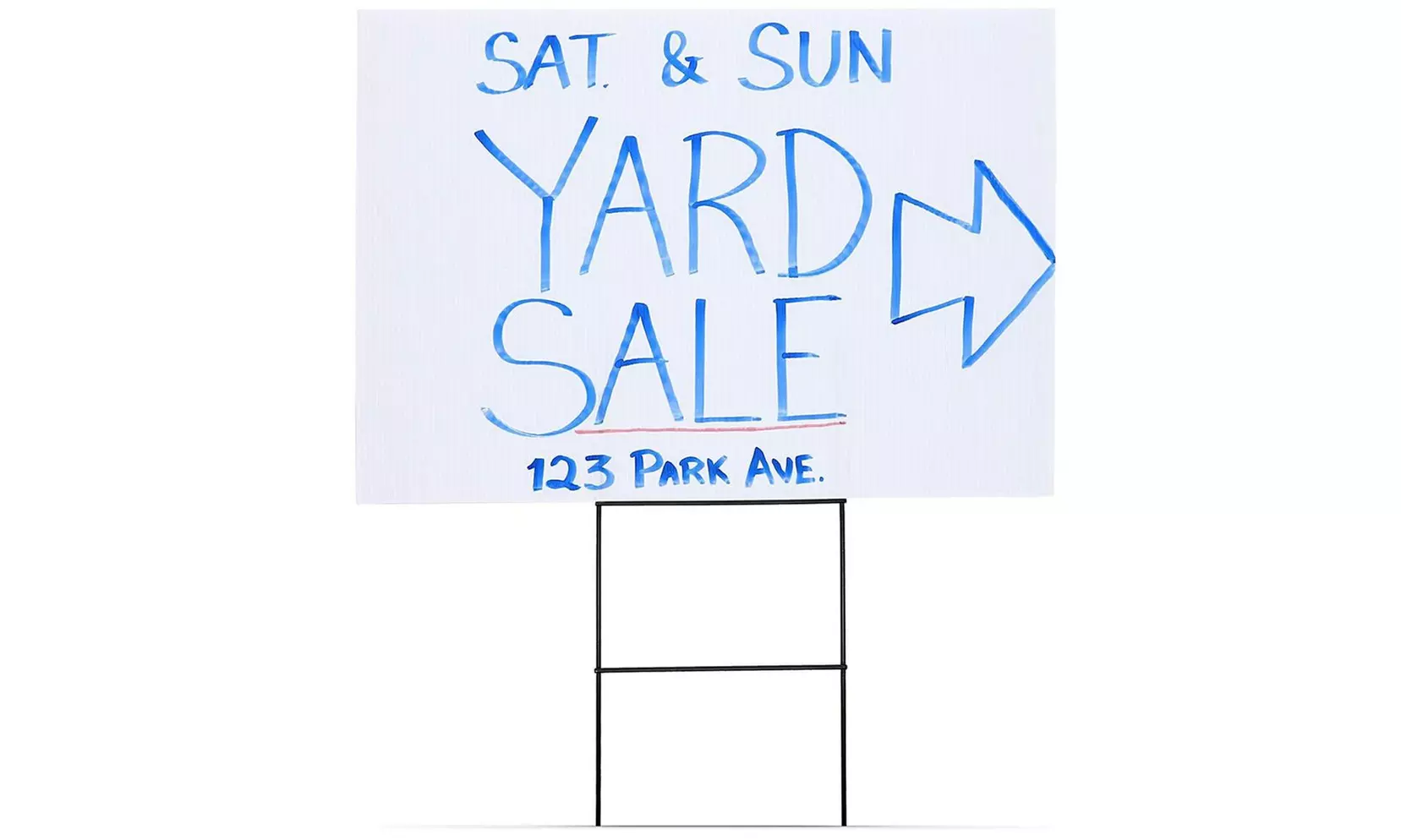 Juvale6-Pack Blank Corrugated Plastic Yard Lawn Signs with Stakes, 12" x 17" - Primary Image