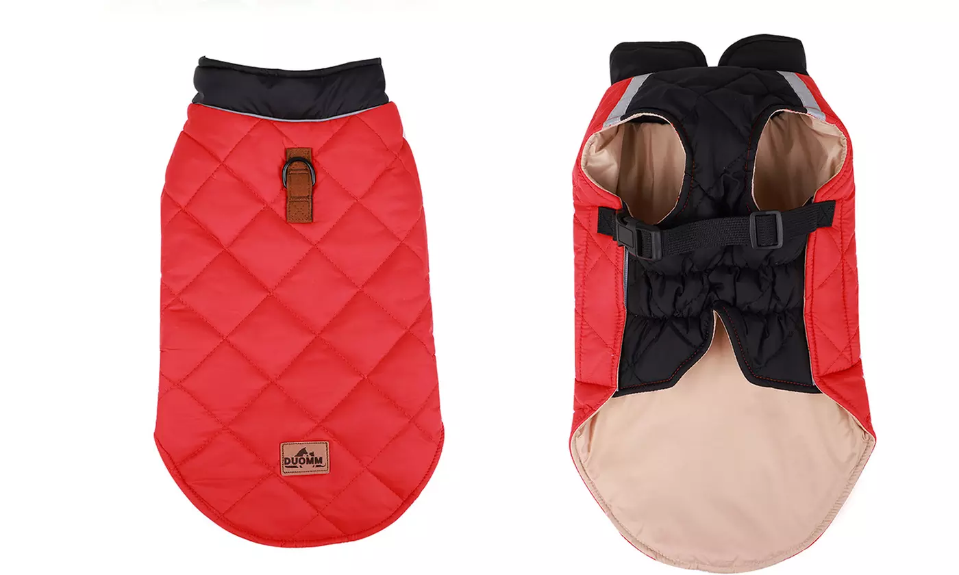 Winter Warm Quilted Dog Jacket, Waterproof Padded Coat Puppy Coat 