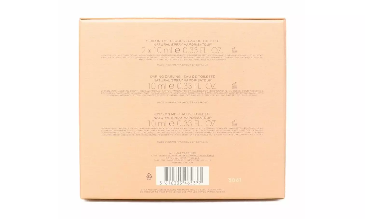 Miu Miu Les Eaux À La Mode 4 Piece Eau de Toilette Gift Set For Women