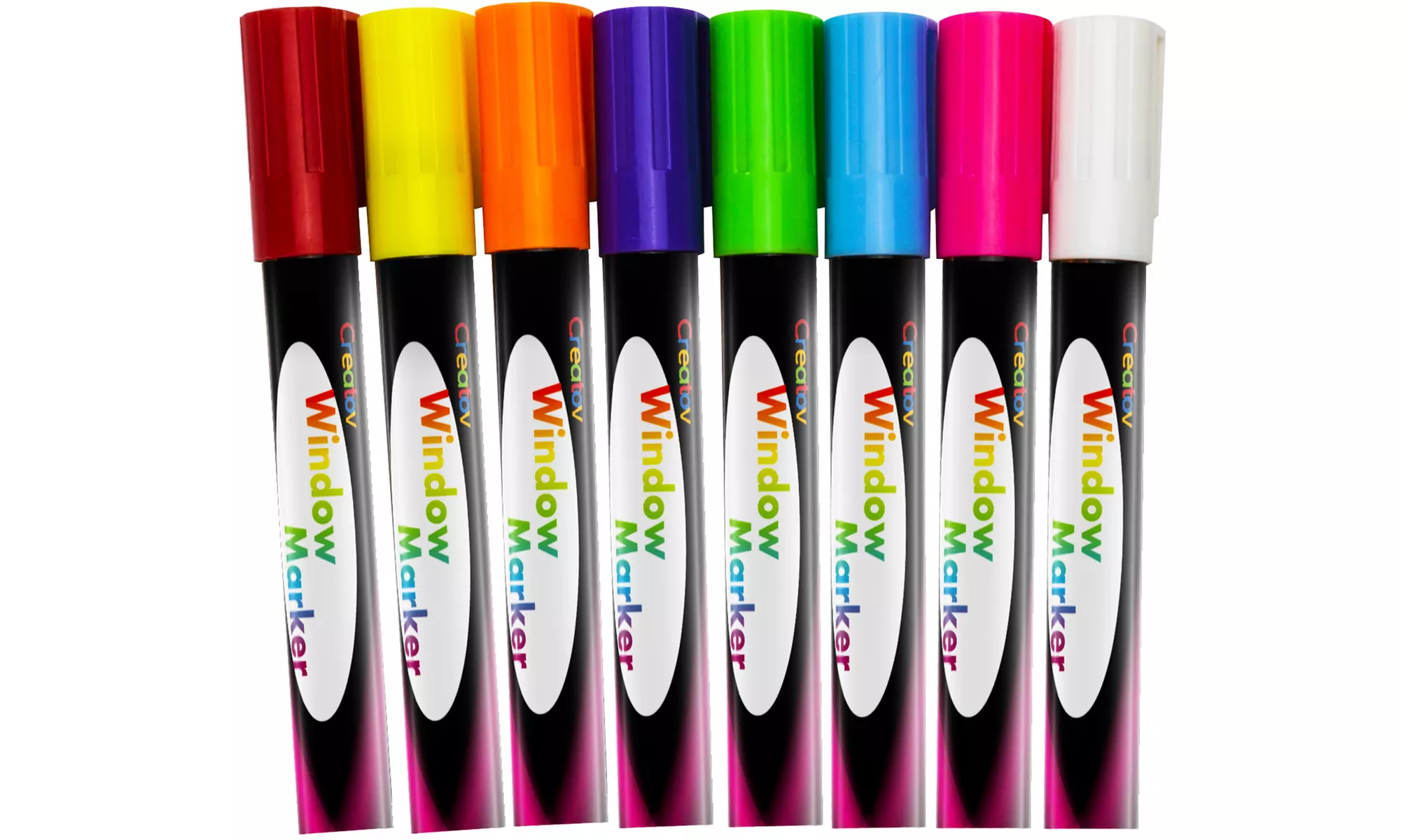 Erasable Liquid Chalk Glass Window Markers -  Great for Chalkboards, 8 pack - Primary Image