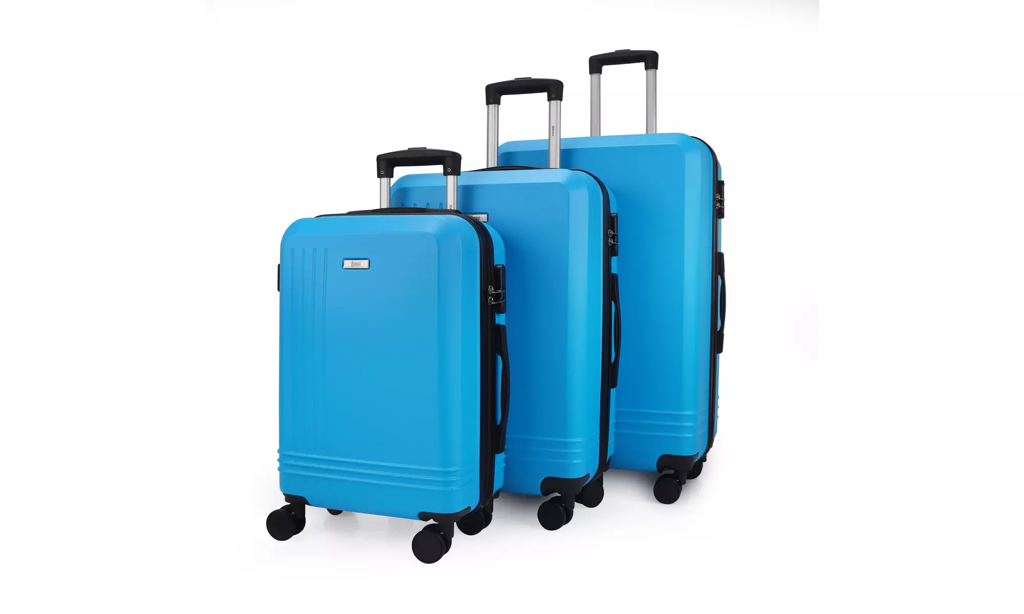 3-Piece Hardside Luggage Set with 360 Dual Spinner Wheels and Combo Lock