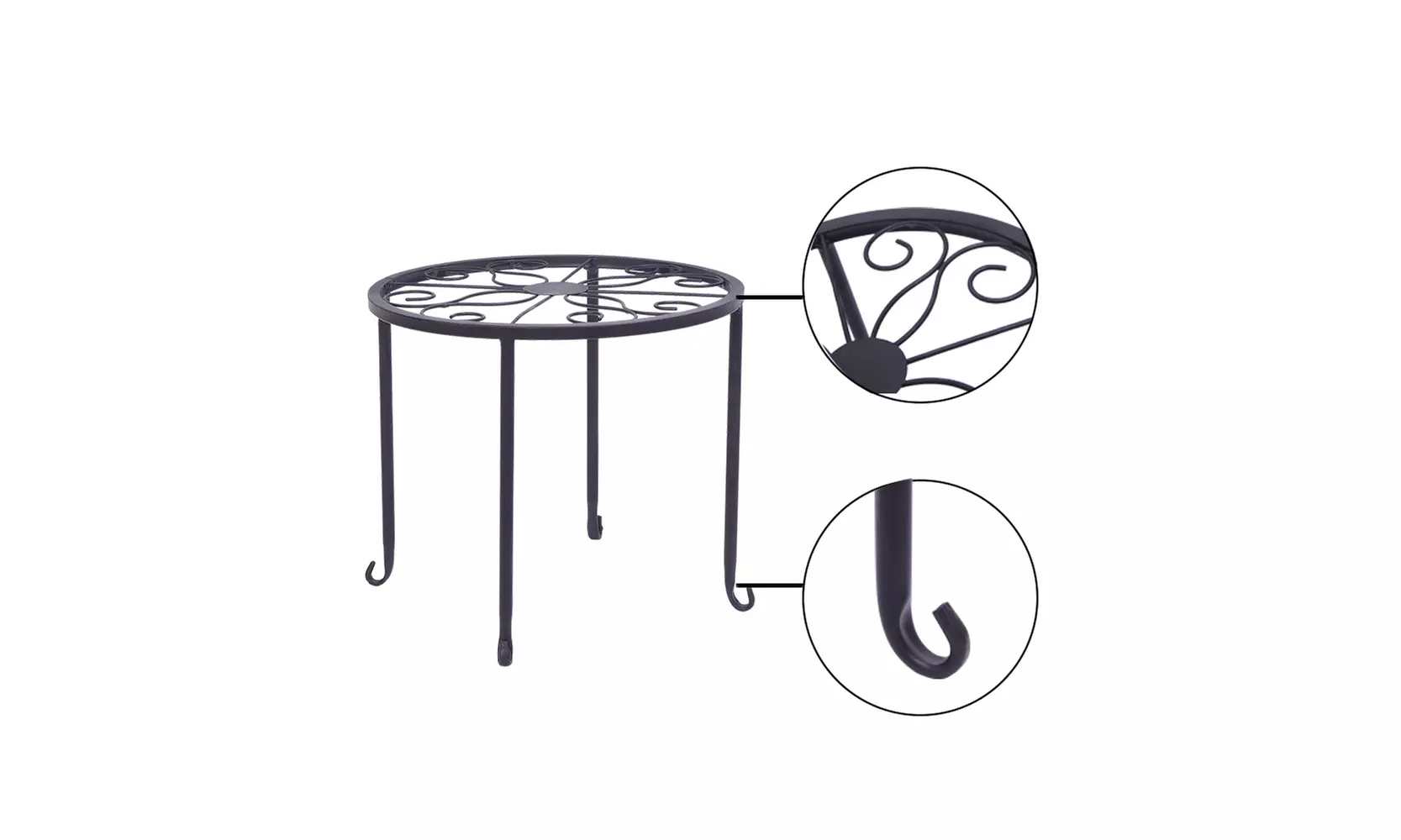 4 in1 Round Metal Potted Plant Stands 