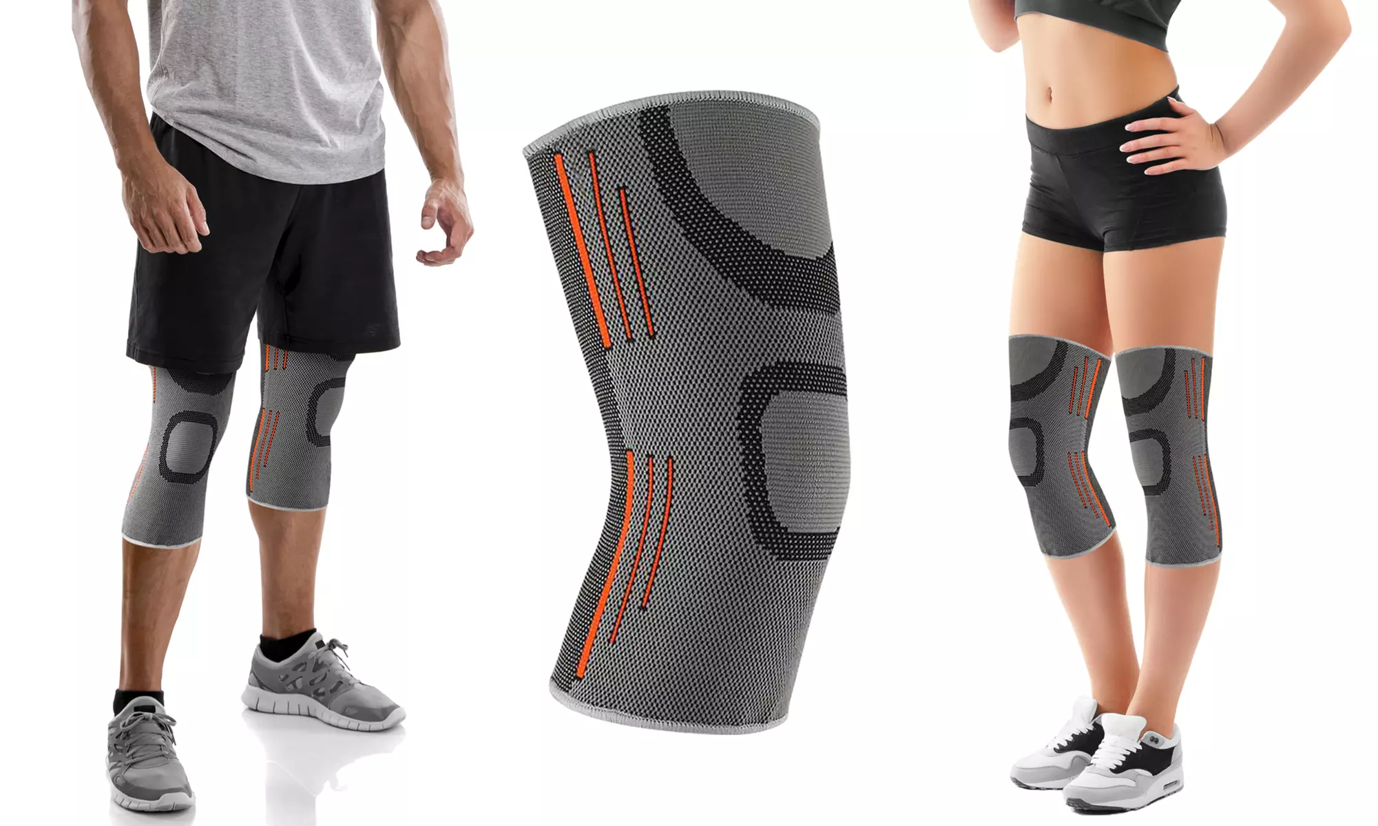 Dynamic Knee-Compression Sleeve Support (1- or 2-Pack) - Primary Image