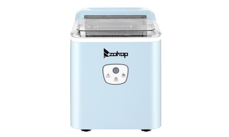 26lbs/12kg/24h Ice Maker Blue Plastic Transparent Lid/Button Type Household 26lbs ICM-1225