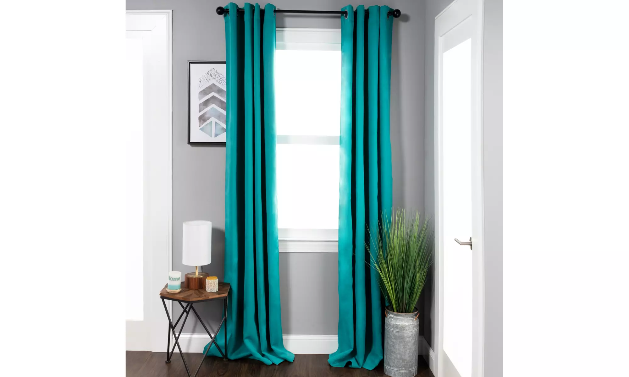Superior Blackout Grommet Curtain Panel Set Room Darkening Curtains 52" x 108"