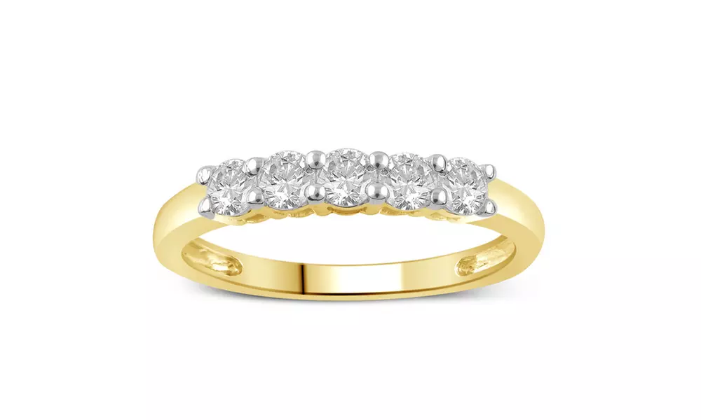 1/2 Cttw Diamond 5 Stone Band in 10K Yellow Gold - KR15166FY12 - Primary Image