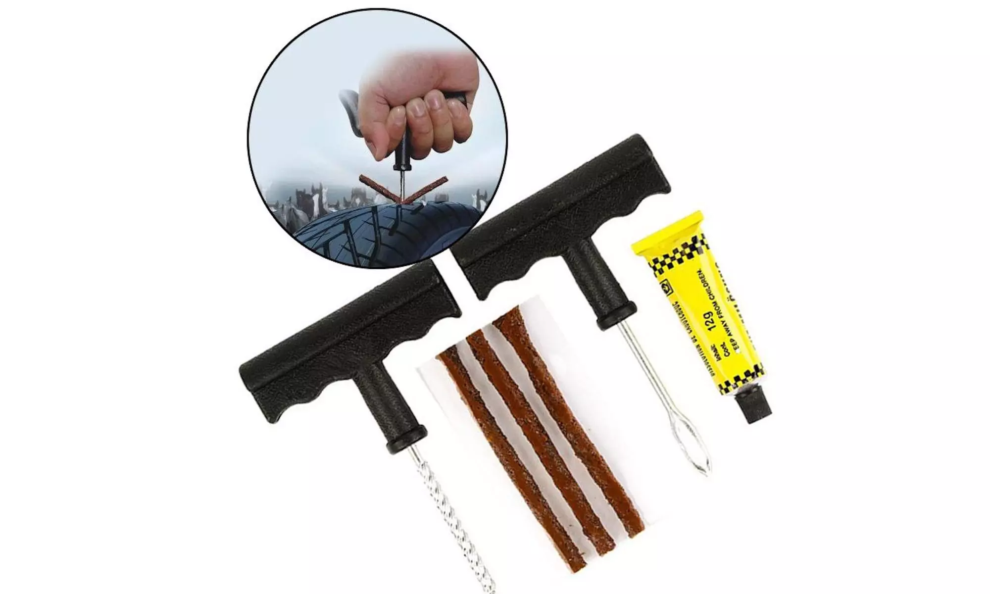 Car Tire Plug Repair Tool Kit Set - Second Medium