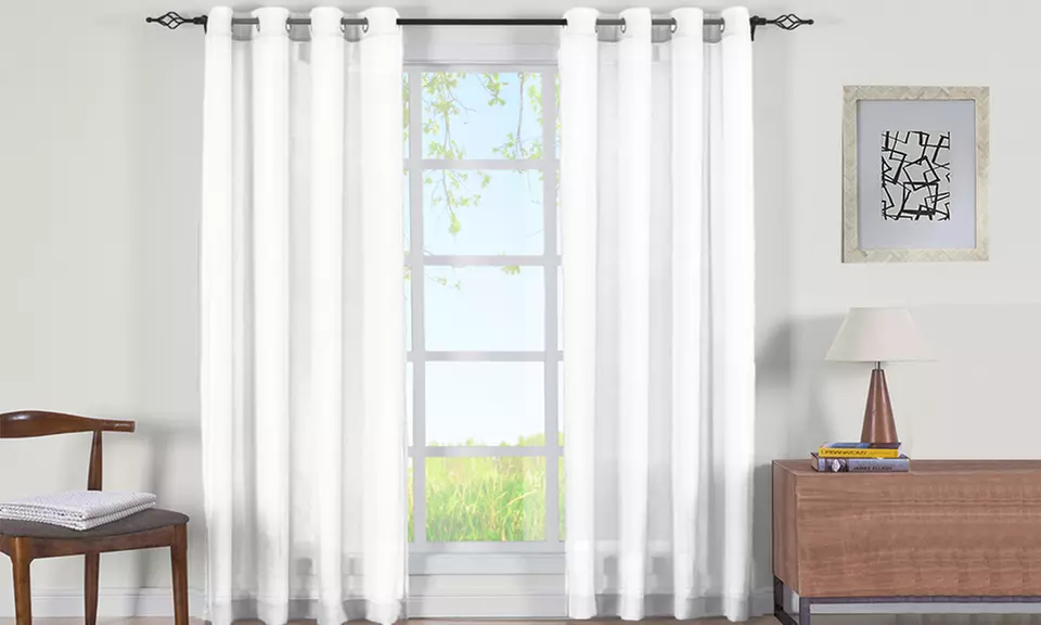Pair (Set of 2) Abri Grommet Sheer Panels 50W x 63, 84, 96or 108L - Primary Image