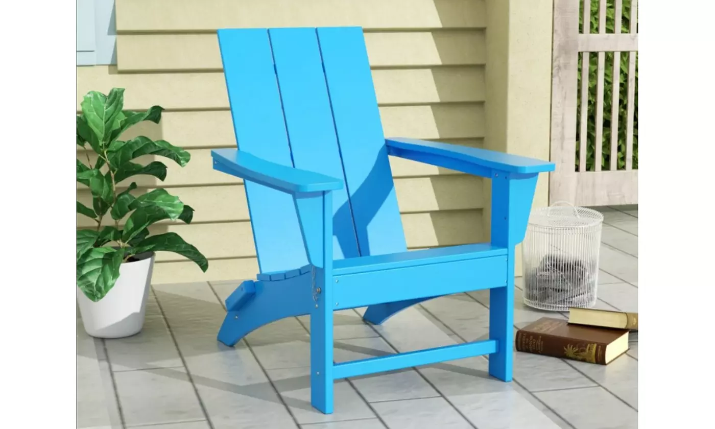 WestinTrends Ashore Outdoor Patio HDPE Modern Adirondack Dining Chair - Primary Image