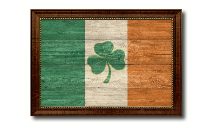 Irish Shamrock Ireland Patriotic Flag Handcrafted Home Decor