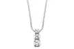 1.65 TCW Triple CZ Necklace Platinum over Silver - Second Medium