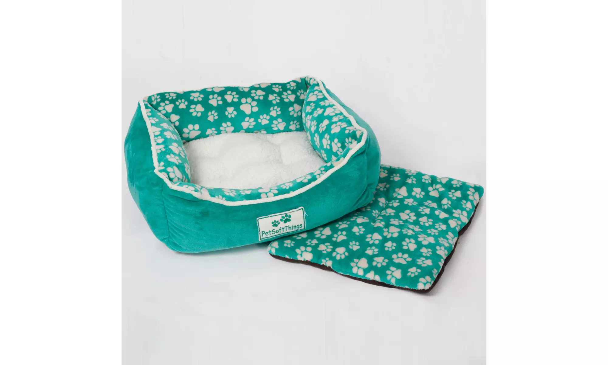 Small Dog Bed Plush Fluffy Soft Warm Calming Small Dog Puppy Kitten Cat Pet Bed
