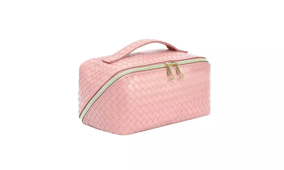 Large Capacity Lay Flat Makeup Bag Travel Cosmetic Bag Multifunctional Storage