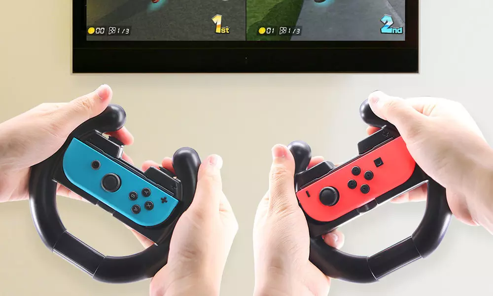 Steering Wheel Grip Attachment for Nintendo Switch Joy-Con Controllers (2-pk) - Primary Image