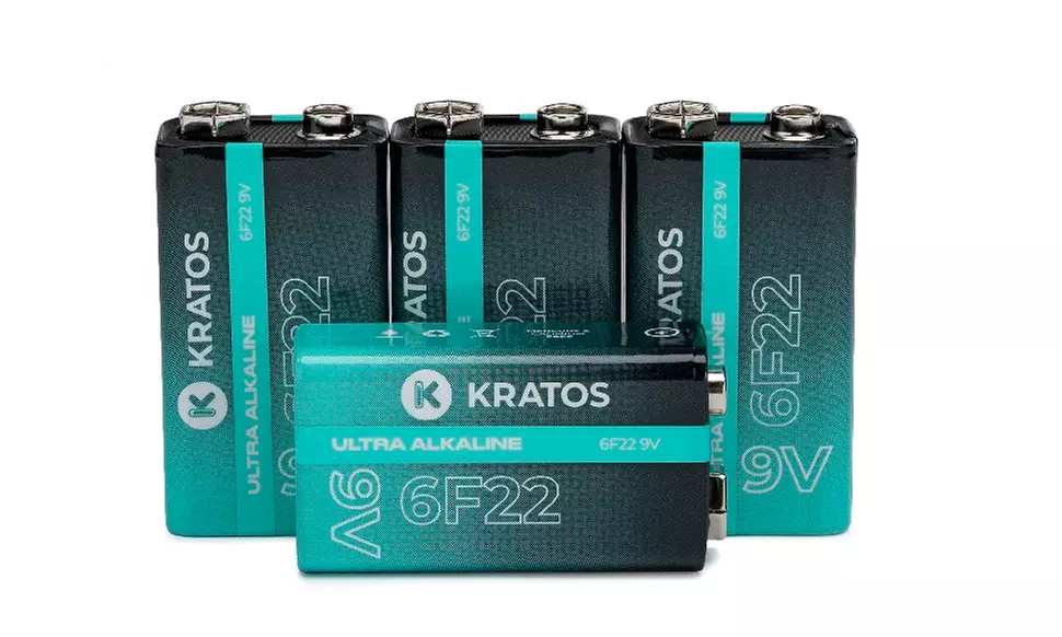 Kratos Power High-Performance Ultra Alkaline 9V Batteries (4-Pack) - Primary Image
