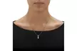 1.65 TCW Triple CZ Necklace Platinum over Silver - Second Medium