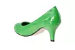 Riverberry 'M2584' Round-toe Mid-heel Patent Pumps, Green Patent - Second Medium