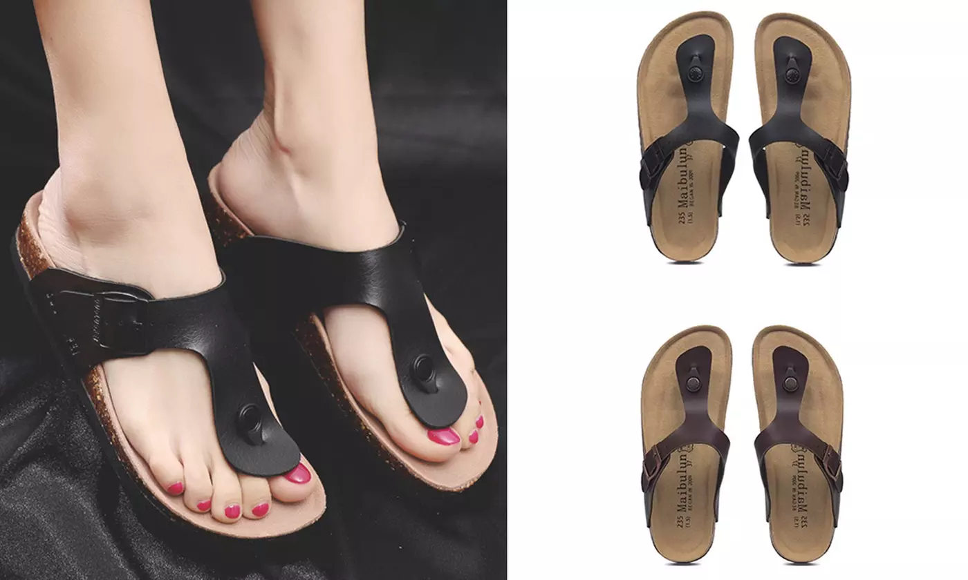 Women's Thong Slide Sandal with Arch Support  - Primary Image