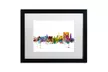 Michael Tompsett 'Calcutta India Skyline' Matted Black Framed Art - Second Medium