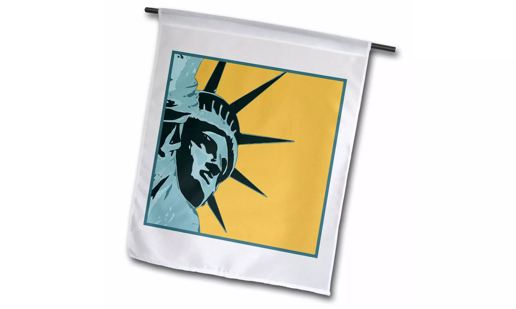  Garden Flag Liberty USA -colorful collage of the face of the statue of liberty - Primary Image