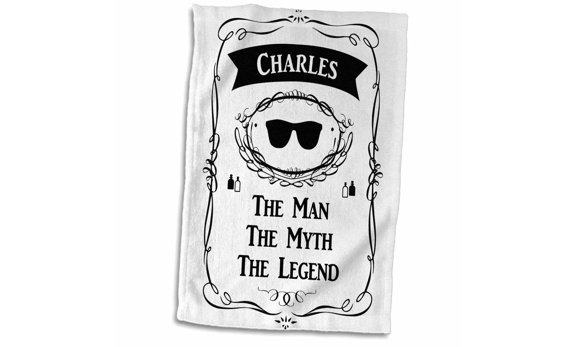  Towel - Charles - The Man The Myth The Legend personal name personalized gift  - Second Medium