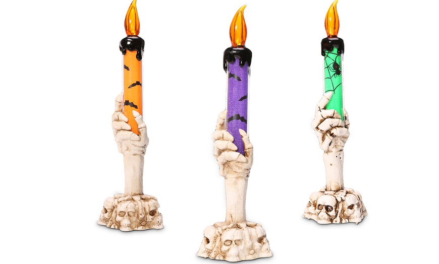 Up To 87 Off On 3 Pack Halloween Skull Candle Groupon Goods