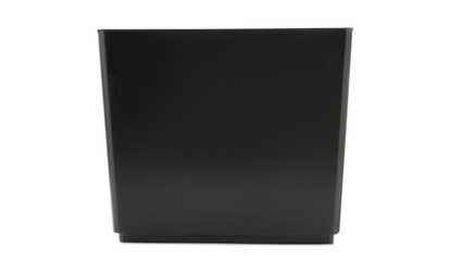 Rubbermaid Commercial Designer 2 Wastebasket, Rectangular, Black