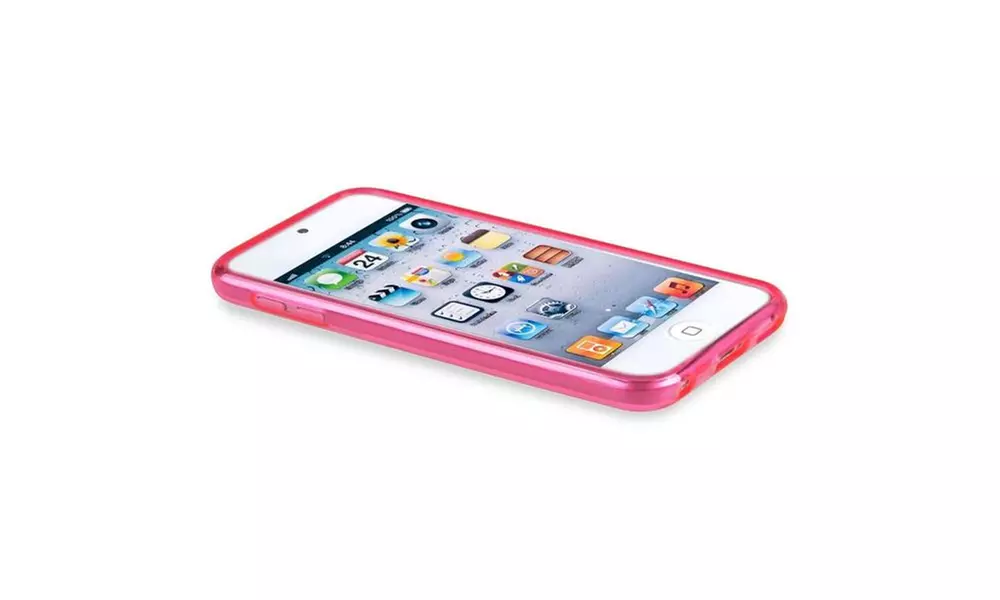 Insten TPU Rubber Case Apple iPod touch 5th Gen Clear Hot Pink Diamond - Image 4