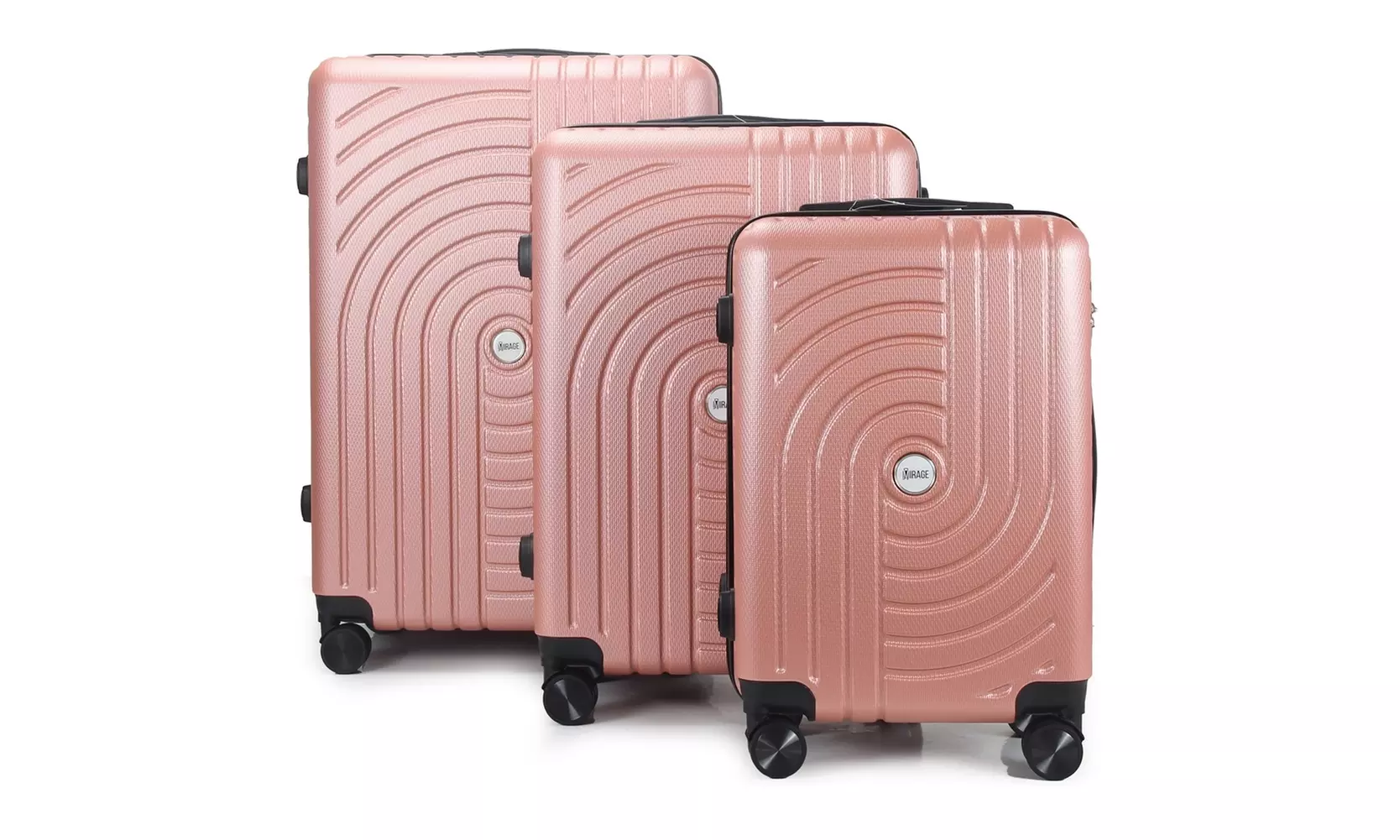 3-Piece Hardside Luggage Set with 360 Dual Spinner Wheels and Combo Lock