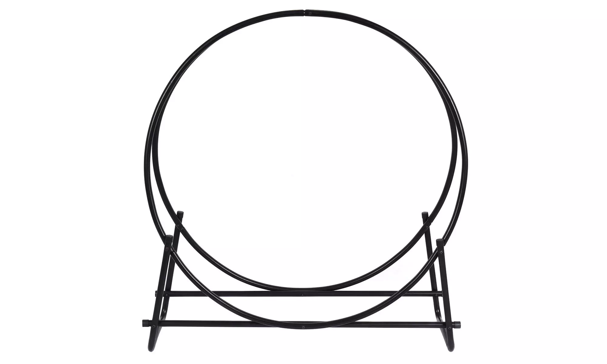 Costway 40-Inch Tubular Steel Log Hoop Firewood Storage Rack Holder Round  - Primary Image