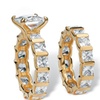 Image 2: 12.67 TCW CZ 14k Gold-Plated Wedding Ring Set